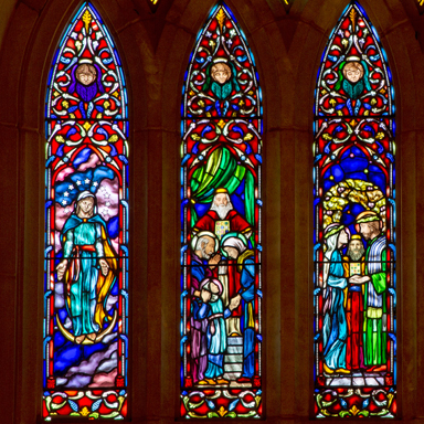 Stained Glass by Beyer Studio for Cathedral of St. Thomas More, Arlington, VA