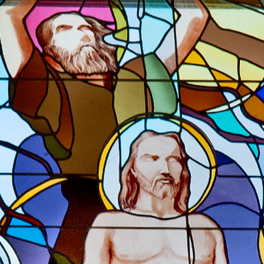 Stained Glass by Beyer Studio for St Elizabeth's Chester Springs, PA